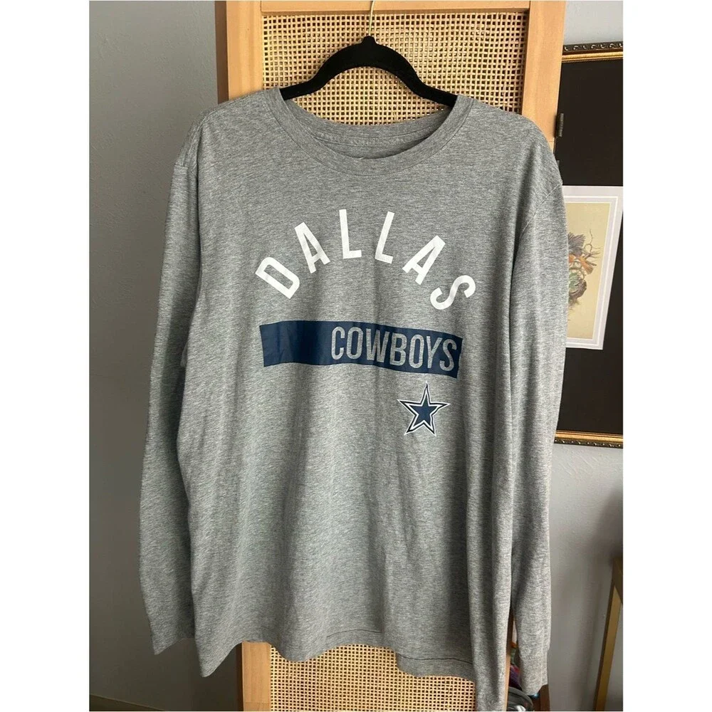 Nike Dallas Cowboys Long Sleeve Shirt XL Gray NFL Football Tee